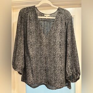 Joie Animal Print Silk Blouse